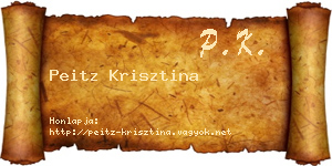 Peitz Krisztina névjegykártya